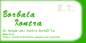 borbala kontra business card